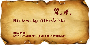 Miskovity Alfréda névjegykártya